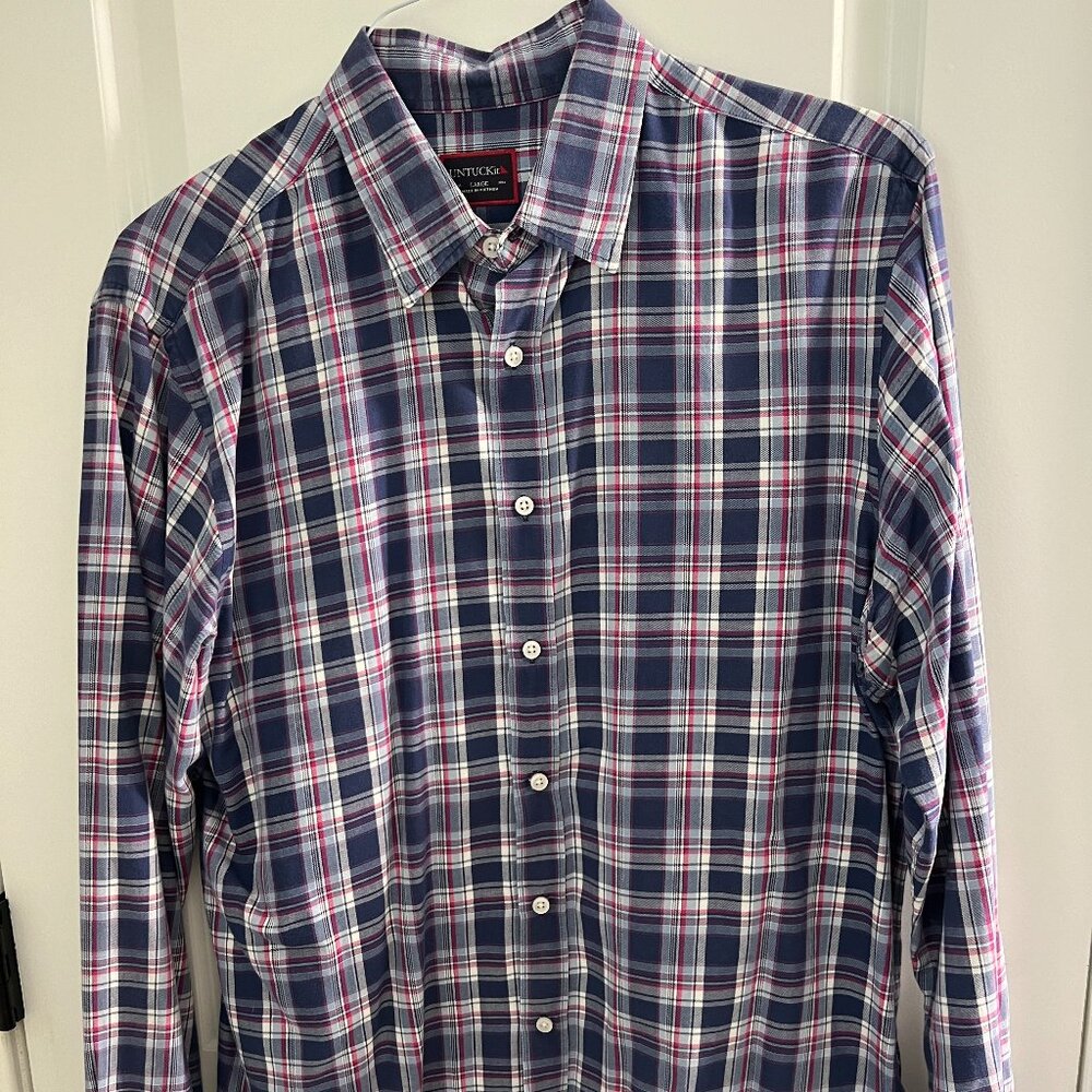 UNTUCK It - blue/pink sz L